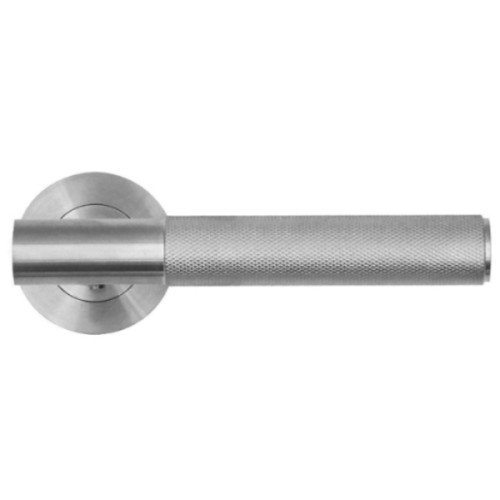 ORTA KNURLED LEVER HANDLE ON ROSE - (2 ROSE OPTIONS)